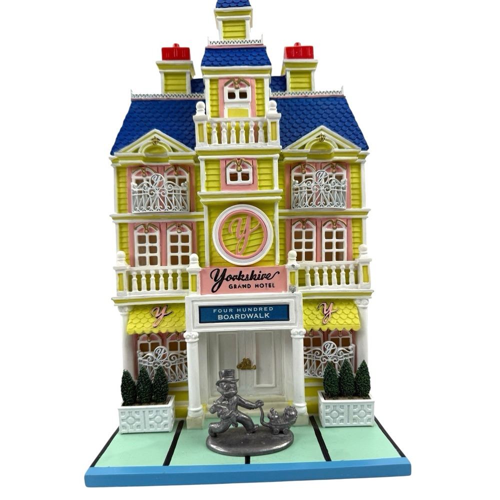 Dept 56 City Lights Monopoly Yorkshire Grand Hotel Boardwalk Building READ FLAWS